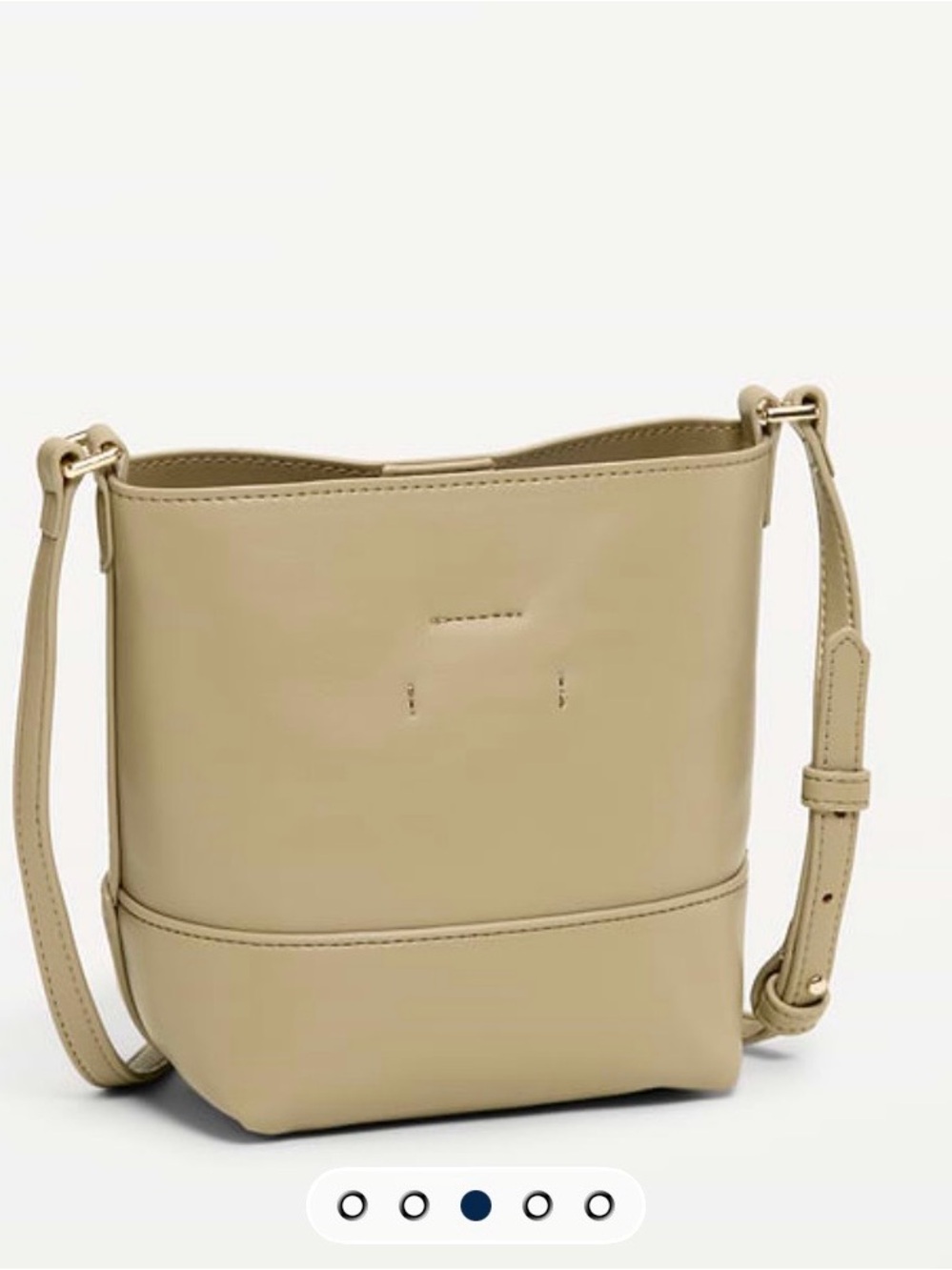 Old Navy Beige Mini Preppy Bucket Crossbody Bag - Neutral